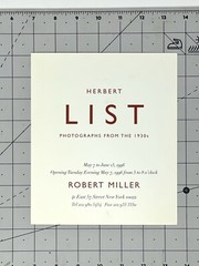 Herbert List (1903-1975) Art Show Announcement Card 1996