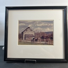 Authentic Signed Print Amish No 399 Artist Proof By Bill Coleman, Framed 14×17