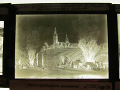Erzgebirge cities after old engravings Annaberg etc. 14 historical glass pictures