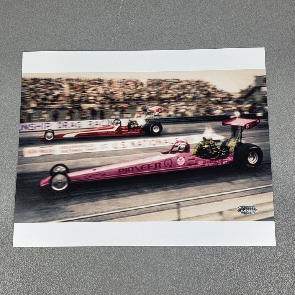 Vintage NHRA Drag Racing Photo Pioneer Top Fuel Dragster Shirley Muldowney