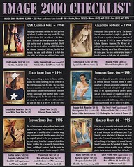 VINTAGE~IMAGE 2000~CHECKLIST of their CARD SETS~8X10 CARD STOCK~1996~XLNT