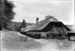 «Banernhaus Stmk» (Steiermark), farmhouse, Eduard PEZDIKA, vintage fine art nega