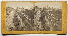 Paris Rue De Rivoli C1870 Photo Stereoscopic Albumine Tirage Original Vintage