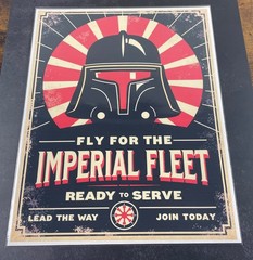 Star Wars Propoganda Collectible 8.5 x 11 Canvas Fan Art Featuring Darth Vader