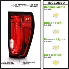 – for [Factory LED Type] 2019-2023 GMC Sierra 1500 Full LED Tail Light Brake Lam