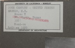 WAYNE ANDREWS-Chicago Architectural Photographer-Lot of 4 Harris House TX Photos
