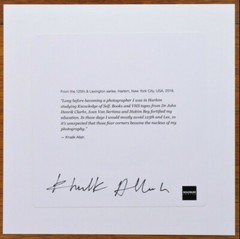 SIGNED – KHALIK ALLAH – Very Black Man Photo, Harlem NY, 2018, Magnum series