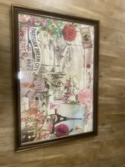 City Of Paris 38x27in Frame With Parisian Dream City And The Mona Lisa Big Frame