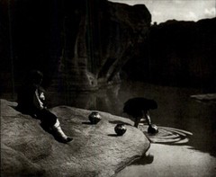 1972 Original Edward Curtis Keres Indians at Old Well Acoma Art Photo Gravure