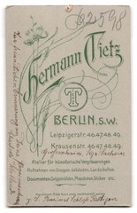 Photography Hermann Tietz, Berlin, Leipzigerstr. 46-49, Portrait Charlotte Westl