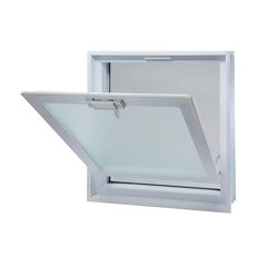 Clearly Secure 16 in x 16 in x 3 in Hopper Vent for Glass Block Windows HV1616A