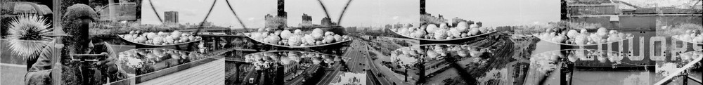 Highbridge, The Bronx, NY, 24 x 198in, photo on vinyl, 2018 by Melanie Gonzalez