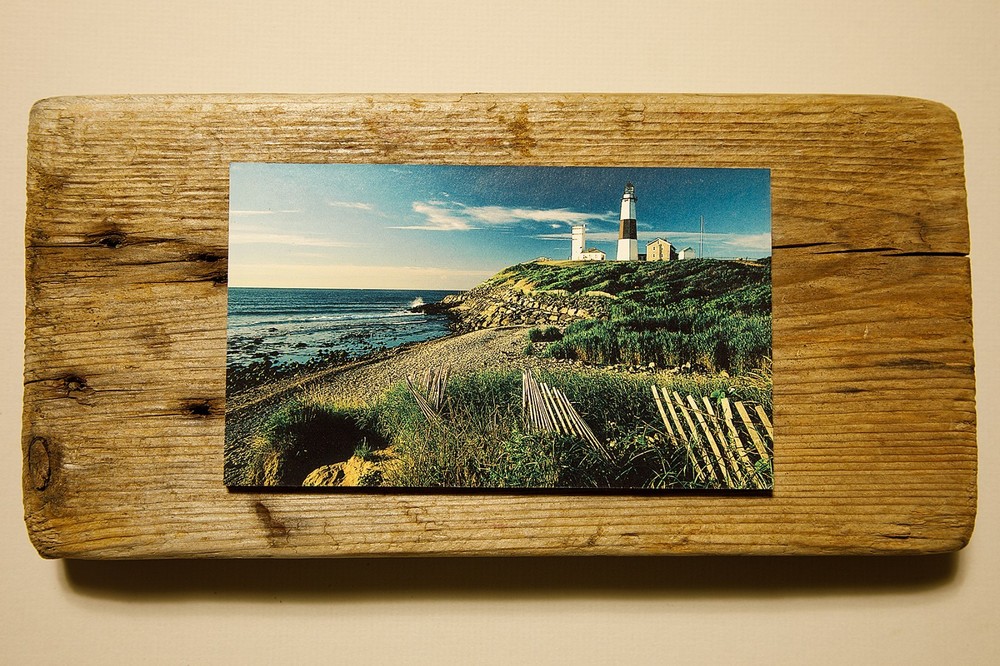 Driftwood Mounted Seascape – Montauk Point Lighthouse, New York