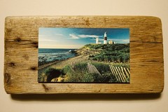 Driftwood Mounted Seascape – Montauk Point Lighthouse, New York
