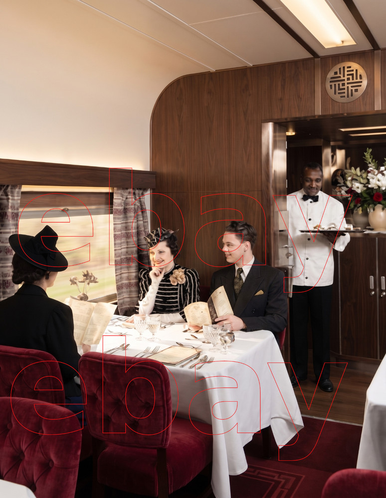 Photo Art Print of The Dining Car on the CBQ-CS Texas Zephyr in 1946