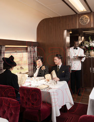 Photo Art Print of The Dining Car on the CBQ-CS Texas Zephyr in 1946