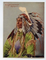 RARE 1898 FRANK RINEHART LITHOGRAPH INDIAN Kill Spotted Horse Assiniboine 8″x 6″