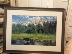 Henry H Holzwarth Signed Limited Edition Moose Print 121/950 Large Framed