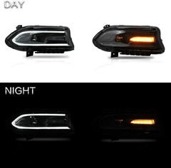 Headlight Assembly Fits for Dodge Charger 2015-2020(Not for Xenon Models), LED H