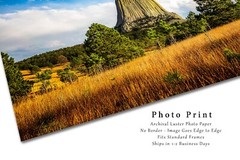 Western Photography Print – Picture of Devils Tower in Black Hills of Wyoming