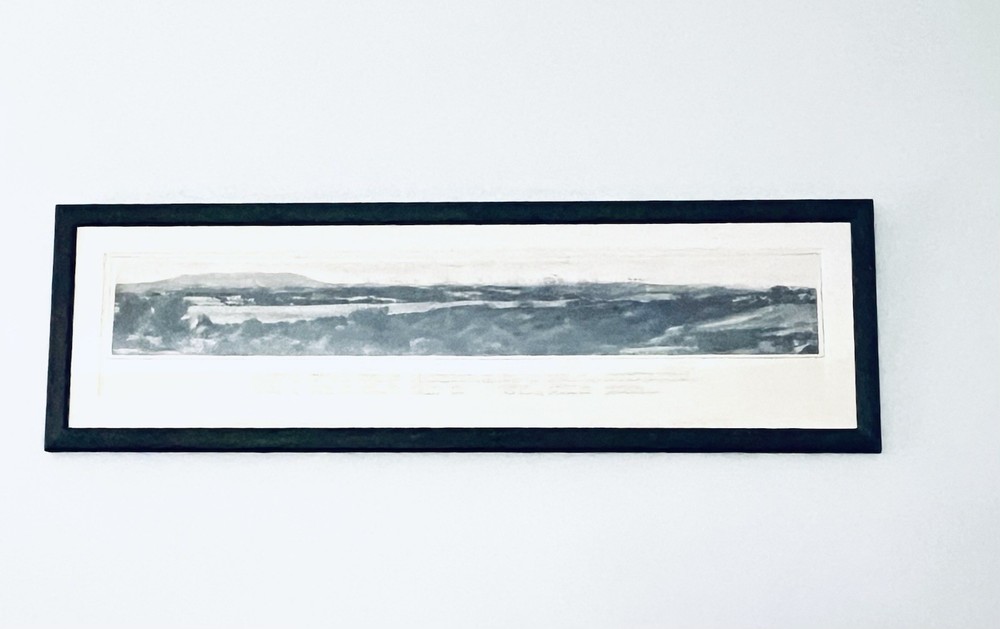JB Kahill~1924~RARE MAINE B&W Panorama & Diagram~Mountains~Ski Resorts~ Framed