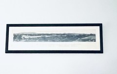 JB Kahill~1924~RARE MAINE B&W Panorama & Diagram~Mountains~Ski Resorts~ Framed