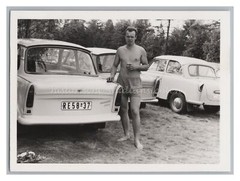 Altenberg – gallows pond – GDR leisure car Trabi Trabant – old photo