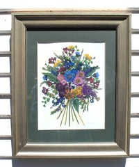 Original Fine Art Photography Still Life Flowers signed «Susan» Matted & Framed