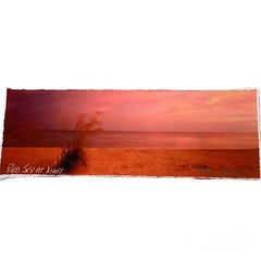 Photograph on Watercolor Paper Doug Cavanah Red Sky at Night Signed Mini Art