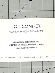 Lois Conner (b. 1951) Art Announcement Card 1992 – Laurence Miller Gallery