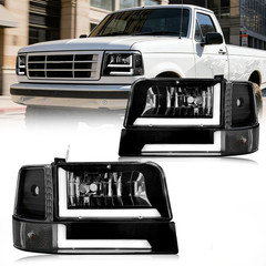LED DRL Headlight Assembly for 1992-1996 Ford F150 F250 F350/1992 1993 1994 1995