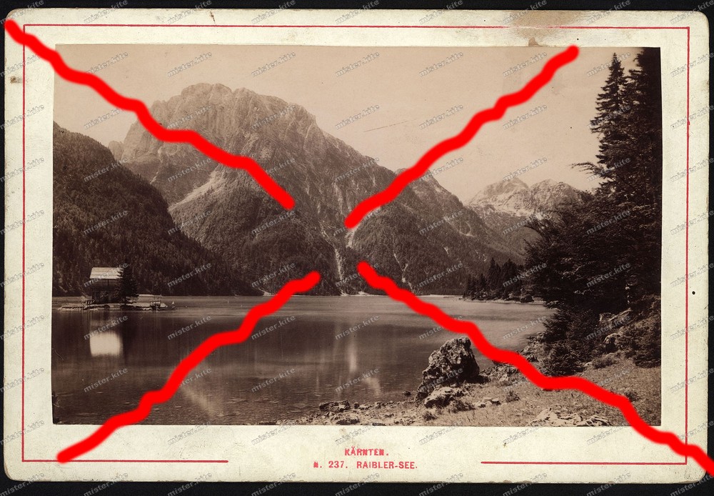 Kabinett-Foto-Raibler-See-Kärnten-Österreich-Alois Beer-Klagenfurth-1885-2