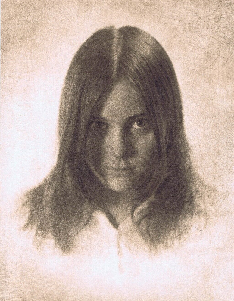 Hendrickson Original Photo SEPIA PORTRAIT OF LITTLE MOODY TEENAGER 11×14″ R294