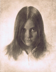 Hendrickson Original Photo SEPIA PORTRAIT OF LITTLE MOODY TEENAGER 11×14″ R294