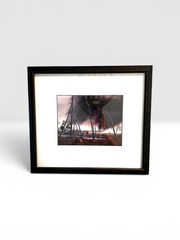 Vintage Clinton Smith Fire Black Sand Basin Yosemite Art Framed Matted