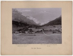 22x16cm – Vintage Photo from 1894 Switzerland Bad Lenk: Panorama