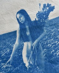 Handmade Cyanotype Tote Bag – Original Artwork – Nude Photography – Fine Art