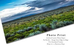 Storm Photography Print: Taos New Mexico Sagebrush Landscape Stormy Desert Photo