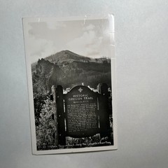 1950 VTG Postcard Oregon Historic Beacon Rock Columbia River Hwy Photochrome USA