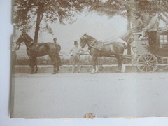 Vtg c.1880s-90s Photograph Men in Stagecoach Sepia B&W Wild West Travel