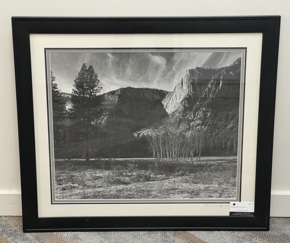 Custom Framed Fine Art Black & White Photograph of Yosemite Valley