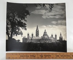 Vintage Large Black & White Photograph Photography Print Parliament Hill Ottawa