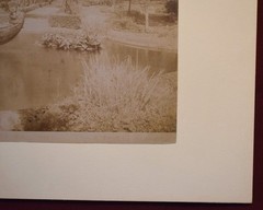 Vintage Photograph of a Fountain at an Italian Villa, Sepia Wash