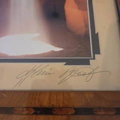 Vintage Alain Briot Landscape Triptych Signed Southwestern Navajo Style Frames