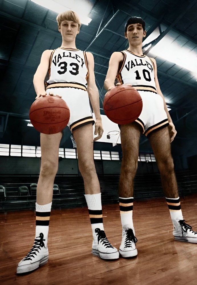 Larry Bird-high-school 8×10 Colorized Print-FREE SHIPPING