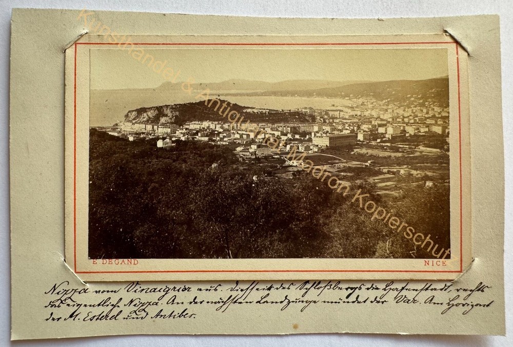 orig. CDV Photo France Nice Photo Degand Vintage Print Tirage Album Circa 1870