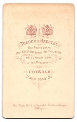 Photography Theodor Haertel, Potsdam, Charlottenstr. 25, Young Woman in Elegant