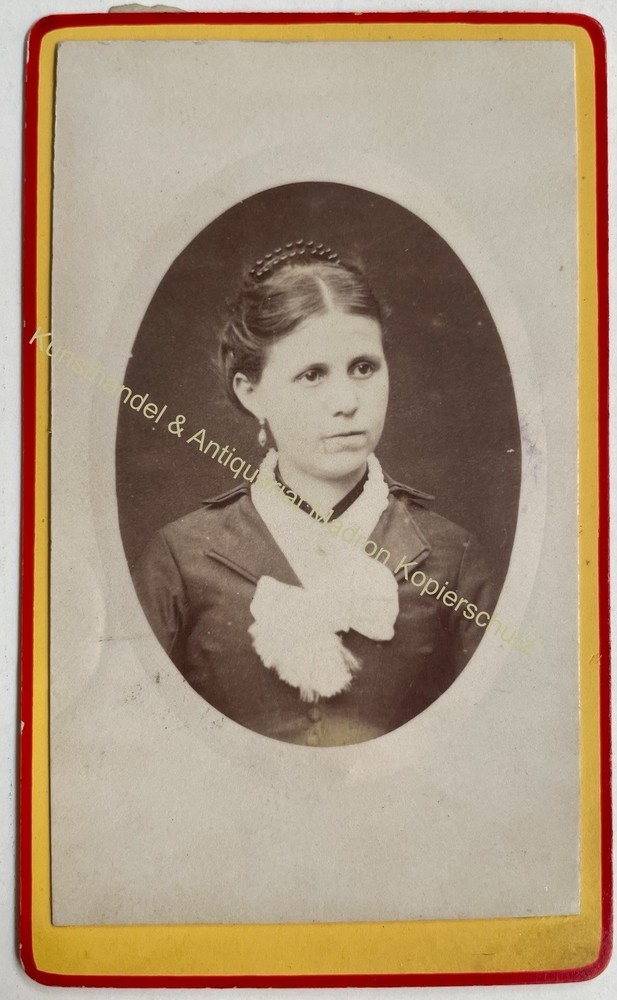 orig. CDV photo photograph woman lady picture old fashion around 1885