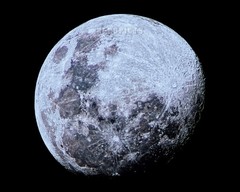 Moon Decor, 8×10 inch Print, 89 Percent Full Moon (Waxing Gibbous Phase) M5100