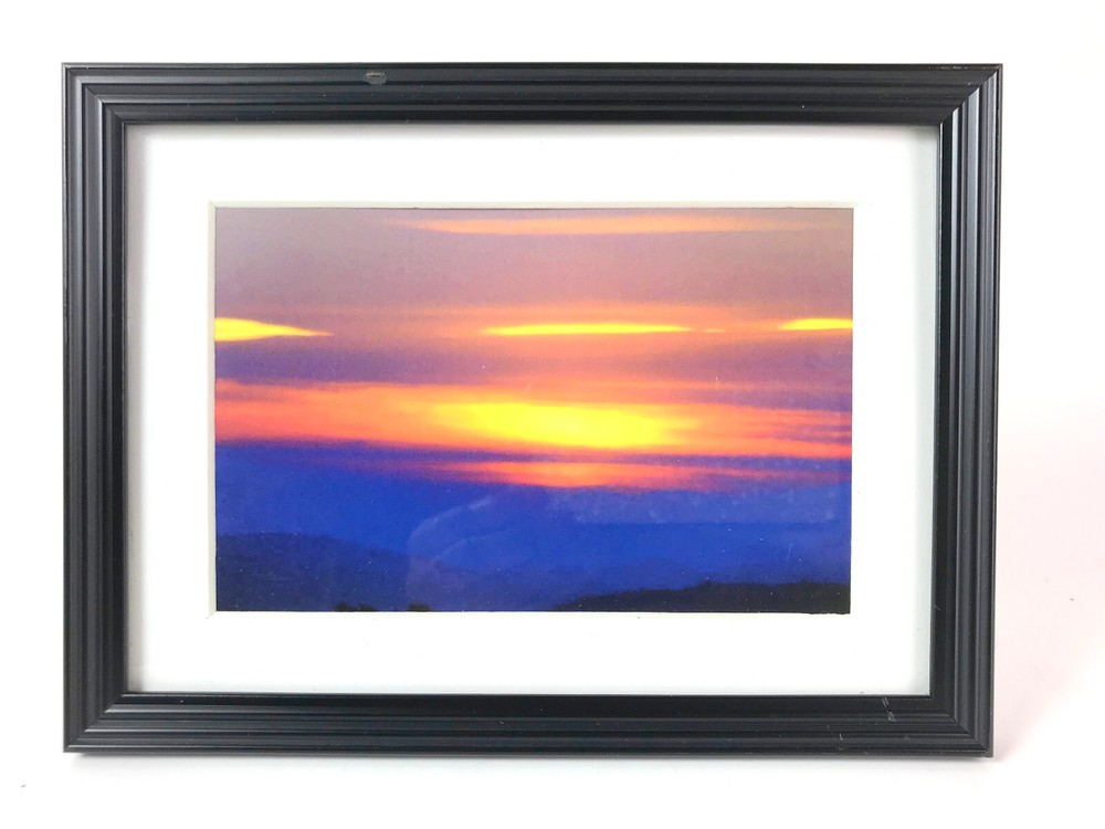 CALIFORNIA SUNSET, 4×6 » MATTED AND FRAMED PRINT, READY TO HANG, GREAT GIFT